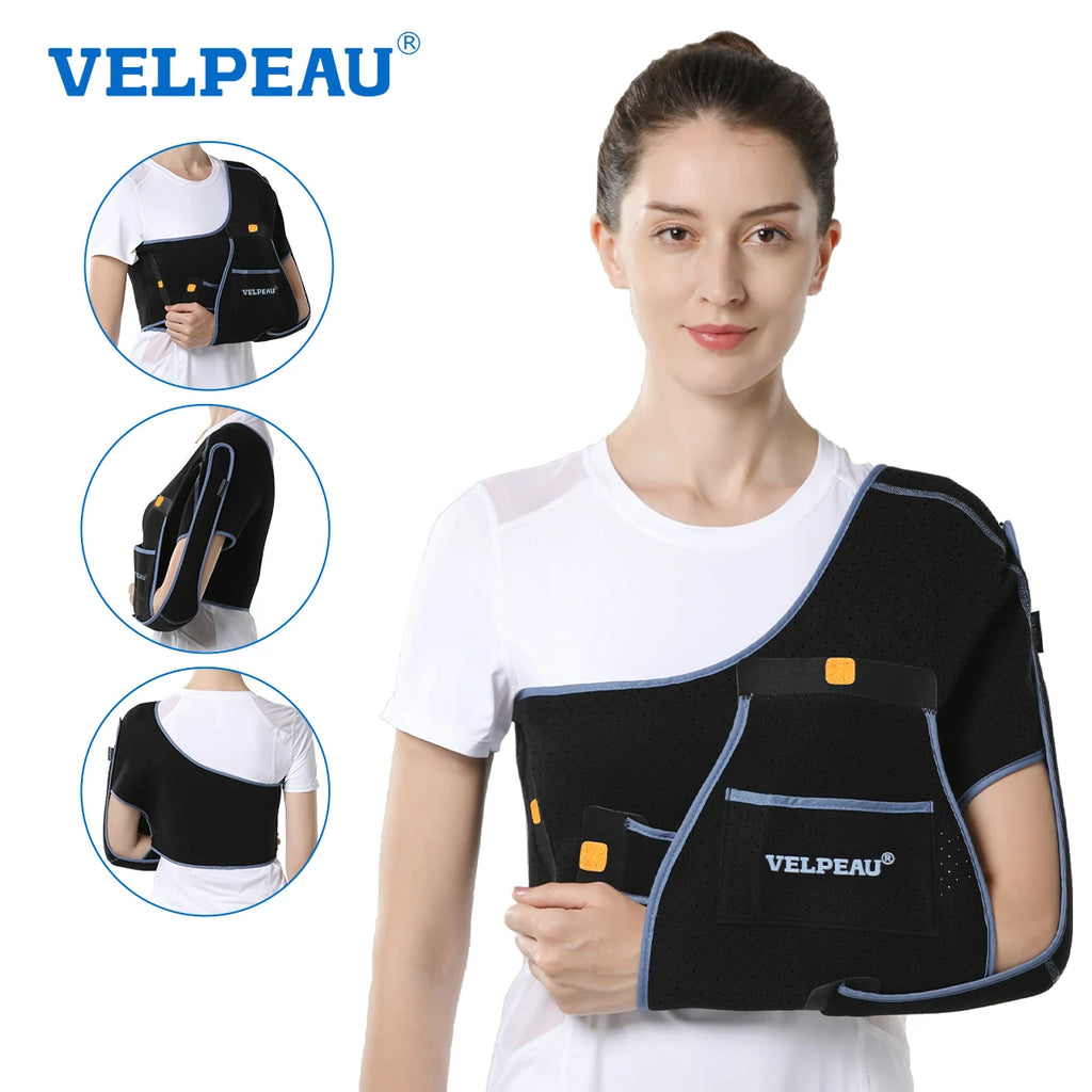 Noxwear - VELPEAU Shoulder Sling Breathable for Rotator Cuff Tear, Arm Fracture and Dislocation, Shoulder Immobilizer for Sleeping