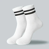Noxwear - 5/10/20 Pairs Neutral Solid Color Round Neck Socks Spring Autumn Sweat Absorbing Breathable Comfortable All-season Sports Socks