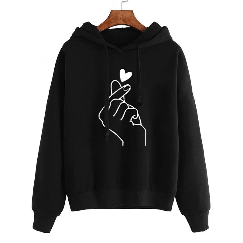 Noxwear - Finger Heart Fleece Hoodie