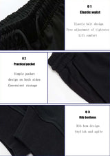 Noxwear - PUAIA Print Men's Pants Autumn/Winter New Sport Jogging Trousers Fitness Loose Fit Clothing Solid Color Outfit Streetwear Pants