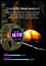 Noxwear - LIGE GPS Smart Watch Men LED Flashlight Compass Waterproof Bluetooth Call Health Watches Voice Assistant Military Smartwatch Men