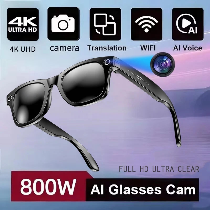 Noxwear - New 800W Camera AI Glasses Men Color-Changing Smart Translation Glasses Photo Video Recording Waterproof Call Smart Sunglasses