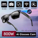 Noxwear - New 800W Camera AI Glasses Men Color-Changing Smart Translation Glasses Photo Video Recording Waterproof Call Smart Sunglasses