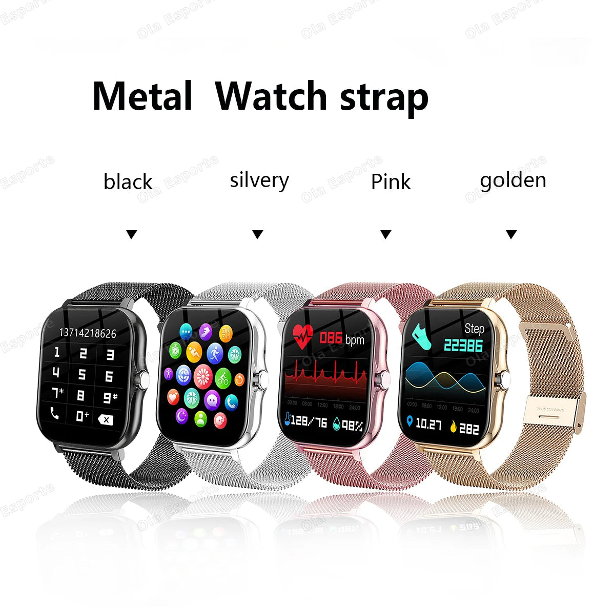 Noxwear - New Smart Watch 2.01 Inch HD Display Answer Make Call Message Preview Sport Modes smartwatch DIY Dial Weather Forecast Men Women