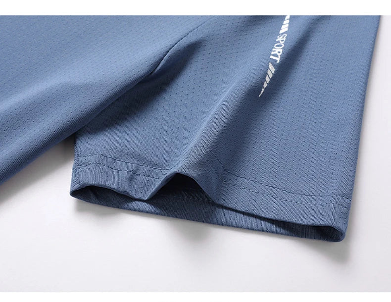Noxwear - CHRLCK Men's Running Quick Drying T-shirts Breathable Hiking Fishing Tees Soft Elasticity Outdoor Sports Short Shirt Summer