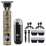 Noxwear - T9 Vintage Men's Electric Hair Clipper Beard Trimmer/Rechargeable Hair Cutting Machine With Nose Hair Trimmer Kit Boyfriend Gift