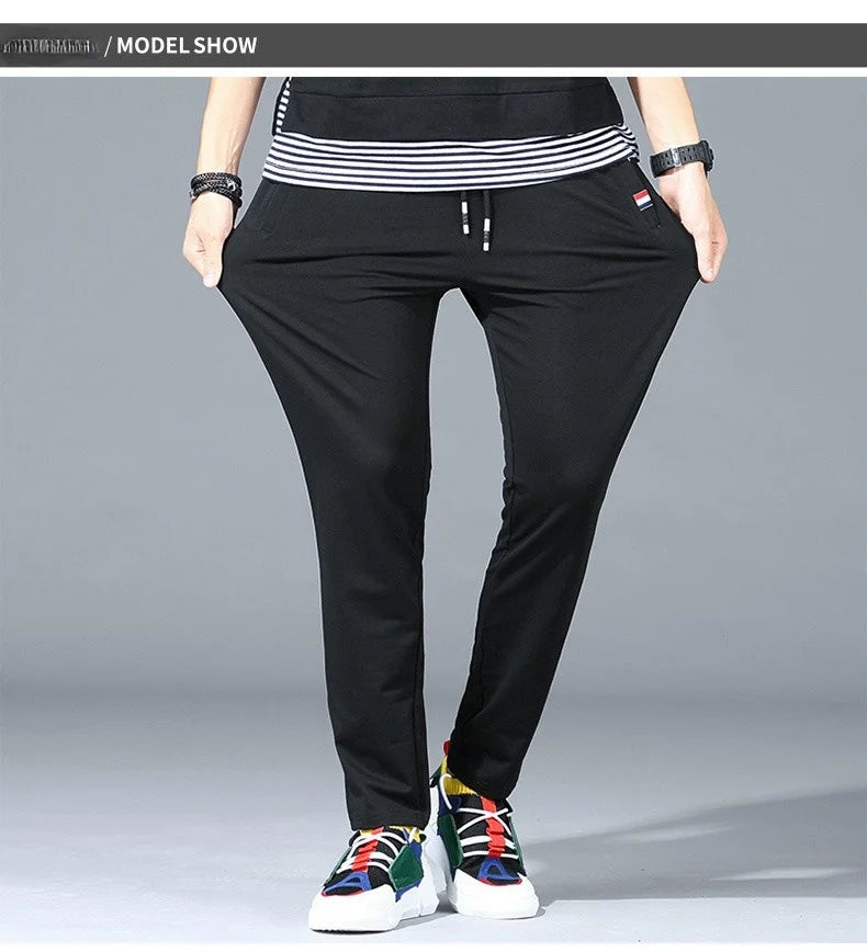 Noxwear - Autumn Pants Men Fitness Sportswear Tracksuit Elastic Waist Sweatpants Cotton Trousers Loose Gyms Jogger Track Pants Mens M- 8XL