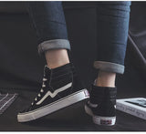 Noxwear - Spring New Shoes for Men Women Canvas Casual Shoes High Tops Flat Skateboard Vulcanized Shoes Lovers Cool Lace-up Sneaker
