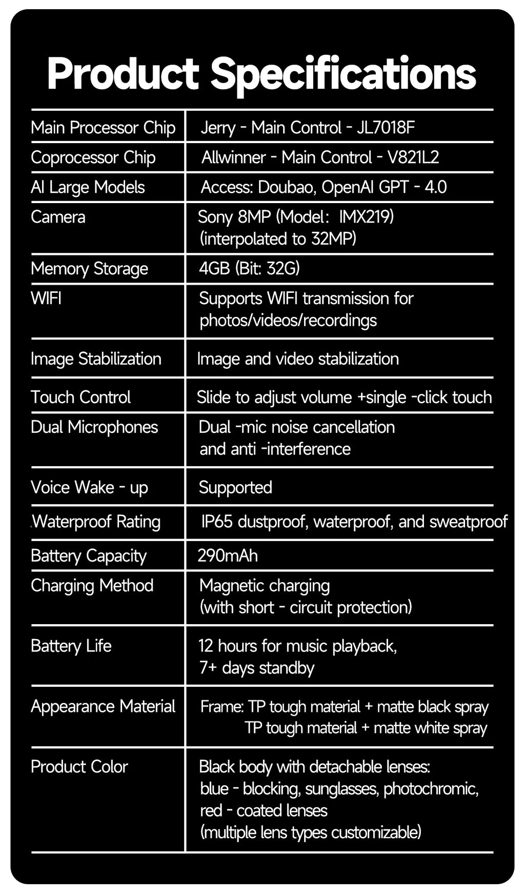 Noxwear - New 800W Camera AI Glasses Men Color-Changing Smart Translation Glasses Photo Video Recording Waterproof Call Smart Sunglasses