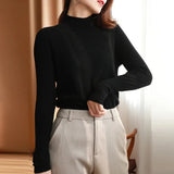Noxwear - Autumn Winter chic Bottom Sweaters Women Fashion Turtleneck Pullover Slim Long Sleeve Knitted Jumpers Soft Warm Pull Femme Top