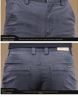 Noxwear - 2025 Summer Thin Cotton Men's Casual Pants Trendy Versatile Elastic Light Business Trousers Work Formal Slim Straight Pants