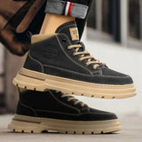 Noxwear - Winter New Man Shoes Classic Men Retro Ankle Boots Fashion Waterproof No-slip High-top Casual Shoe Work&Safty Boots Botas Hombre