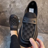 Noxwear - 2025 Autumn New British Style Mens Casual Shoes Fashion Trend Board Shoes Male Flat Shoes Platform Business Casual Loafers Mens