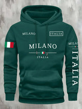 Noxwear - ITALIA MILANO Men Women Hoodie Outdoor Street Casual Sports Vacation Trend Spring Autumn Winter Couple Sweatshirt Top Clothing