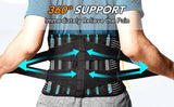 Noxwear - Lower Back Brace with 6 Stays Anti-skid Orthopedic Lumbar Support Breathable Waist Support Belt for Men Women Gym Pain Relief
