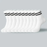 Noxwear - 5/10/20 Pairs Neutral Solid Color Round Neck Socks Spring Autumn Sweat Absorbing Breathable Comfortable All-season Sports Socks