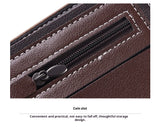 Noxwear - New Style Multi Card Slot Leather Wallet for Men Hand Woven Fashion Simple Ultra Thin Coin Purse