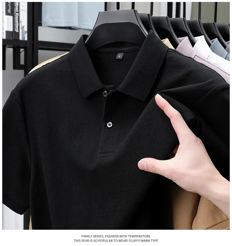 Noxwear - Men's 100% Cotton Polo Shirt - Summer Casual Breathable Tee,19 Colors,Ideal for Golf and Sports,Business Casual,Silk-Like Finish