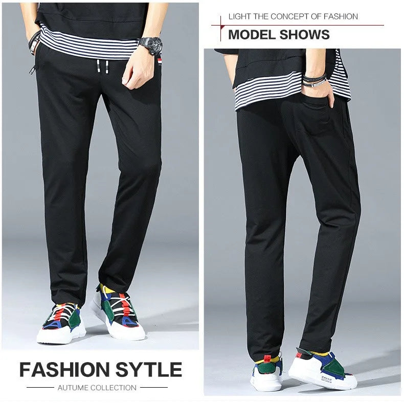 Noxwear - Autumn Pants Men Fitness Sportswear Tracksuit Elastic Waist Sweatpants Cotton Trousers Loose Gyms Jogger Track Pants Mens M- 8XL