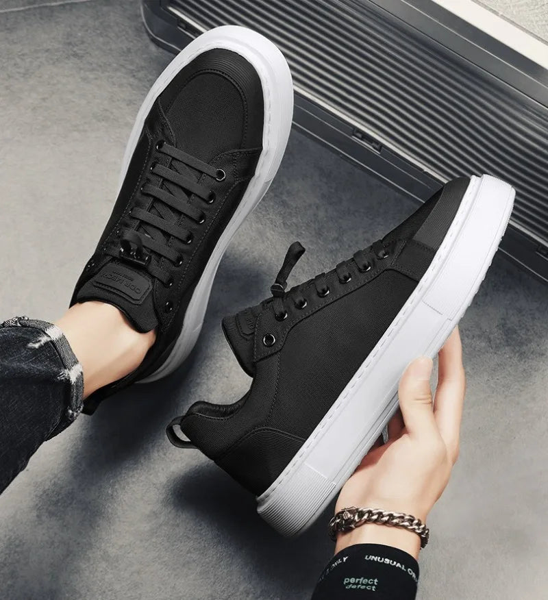 Noxwear - Mens Canvas Shoes 2025 Summer New Comfortable Breathable Casual Board Shoes Platform Heightening Sneakers Men zapatillas hombre