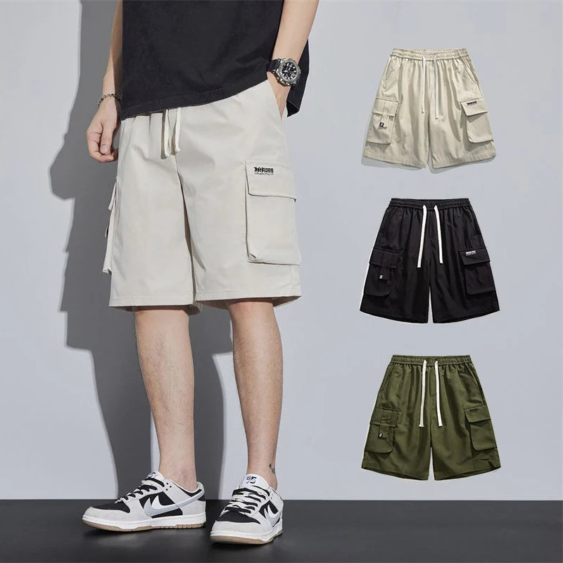 Noxwear - Summer Men's Cargo Shorts Casual Baggy Multi-Pockets Streetwear Shorts Male Fashion Loose Overalls Shorts Male Plus Size