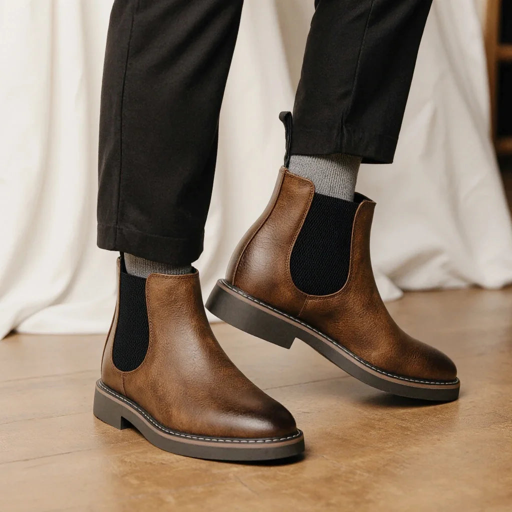 Noxwear - 2026 Men Chelsea Boots Ankle Boots For Men Retro Comfortable Brand Retro Fashion