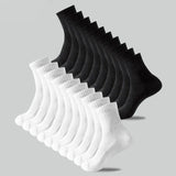 Noxwear - 5/10/20 Pairs Neutral Solid Color Round Neck Socks Spring Autumn Sweat Absorbing Breathable Comfortable All-season Sports Socks