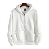 Noxwear-Zipper Hoodies Autumn Winter Men's New Long Sleeve Hooded Sweatshirt Fashion Casual Male Outfit Sportwear Loose Fit Clothes