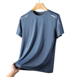 Noxwear - CHRLCK Men's Running Quick Drying T-shirts Breathable Hiking Fishing Tees Soft Elasticity Outdoor Sports Short Shirt Summer