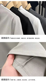 Noxwear - New Embroidered High-quality Men's Summer Short Sleeved Polo Shirt, Trendy Men's Top for Business and Leisure