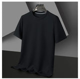 Noxwear - New Summer Waffle Round Neck Short Sleeved T-shirt for Men's Short Sleeved Top