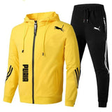 Noxwear-Men's Spring Autumn Tracksuit Set Long Sleeve Hoodie And Joggers 2-Piece Fitness Running Sportswear Casual Clothing