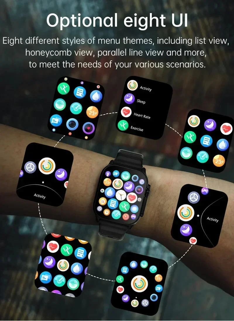Noxwear - LAXASFIT Smart Watch Bluetooth Talk Smartwatch Message Alert Heart Rate Monitor Sports Watch for Android IOS Men Women