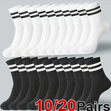Noxwear - Breathable Striped Casual Socks – 10/20 Pack