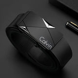 Noxwear - Stylish Men's PU Leather Belt - Fashion Belts for Daily Life, Leisure, Party, Festival, Work, and Business Automatic Buckle