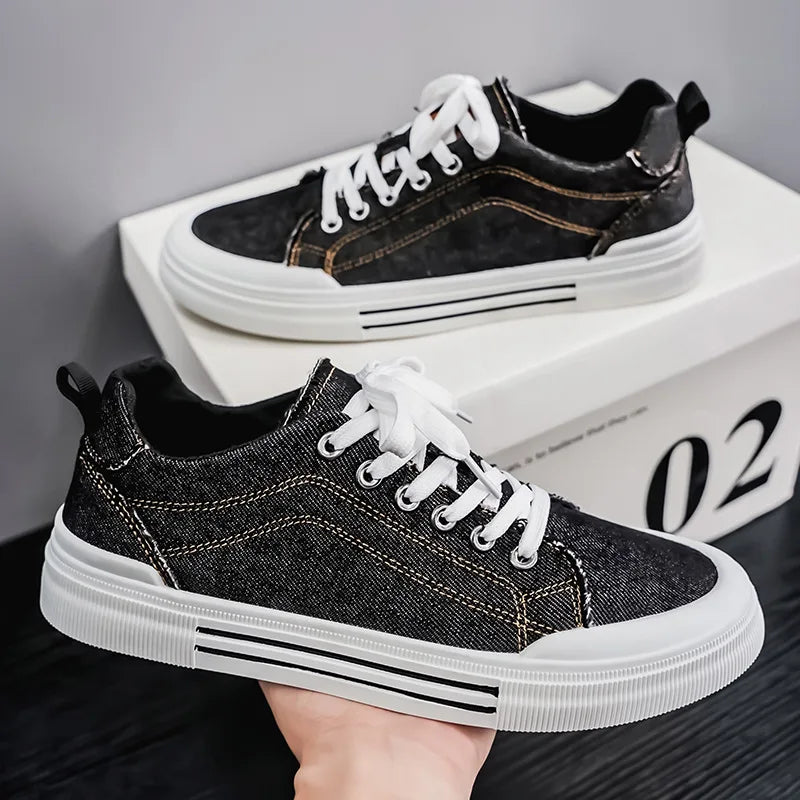 Noxwear - 2026 Trend Men's Casual Canvas Shoes Flats Shoe Hot Korean Style Men Board Shoes Lightweight  Breathable Walking Footwear Hombre