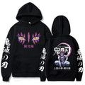 Noxwear-Japanese Anime Demon Slayer Hoodies for Men Akaza Manga Graphic Streetwear Pullover Hoody Long Sleeve Fleece Hooded Sweatshirt