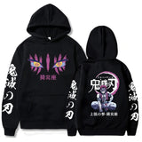 Noxwear-Japanese Anime Demon Slayer Hoodies for Men Akaza Manga Graphic Streetwear Pullover Hoody Long Sleeve Fleece Hooded Sweatshirt