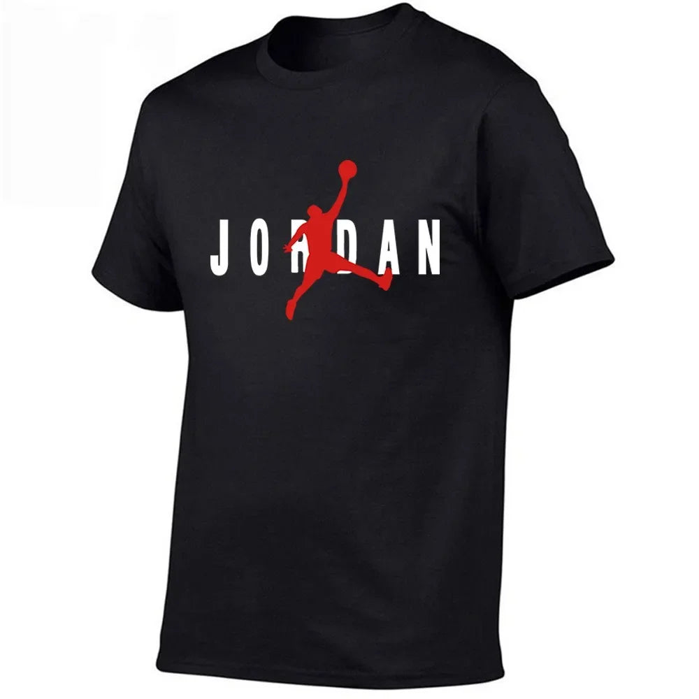 Noxwear -  Men's New High Quality Short Sleeve T-shirt Cotton Sweat Absorption Printed Sports T-shirt Men Casual Fashion Short Sleeve