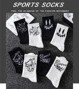 Noxwear - 10 pairs of men's sports socks, casual, breathable, and versatile. Ghost face graffiti personalized socks