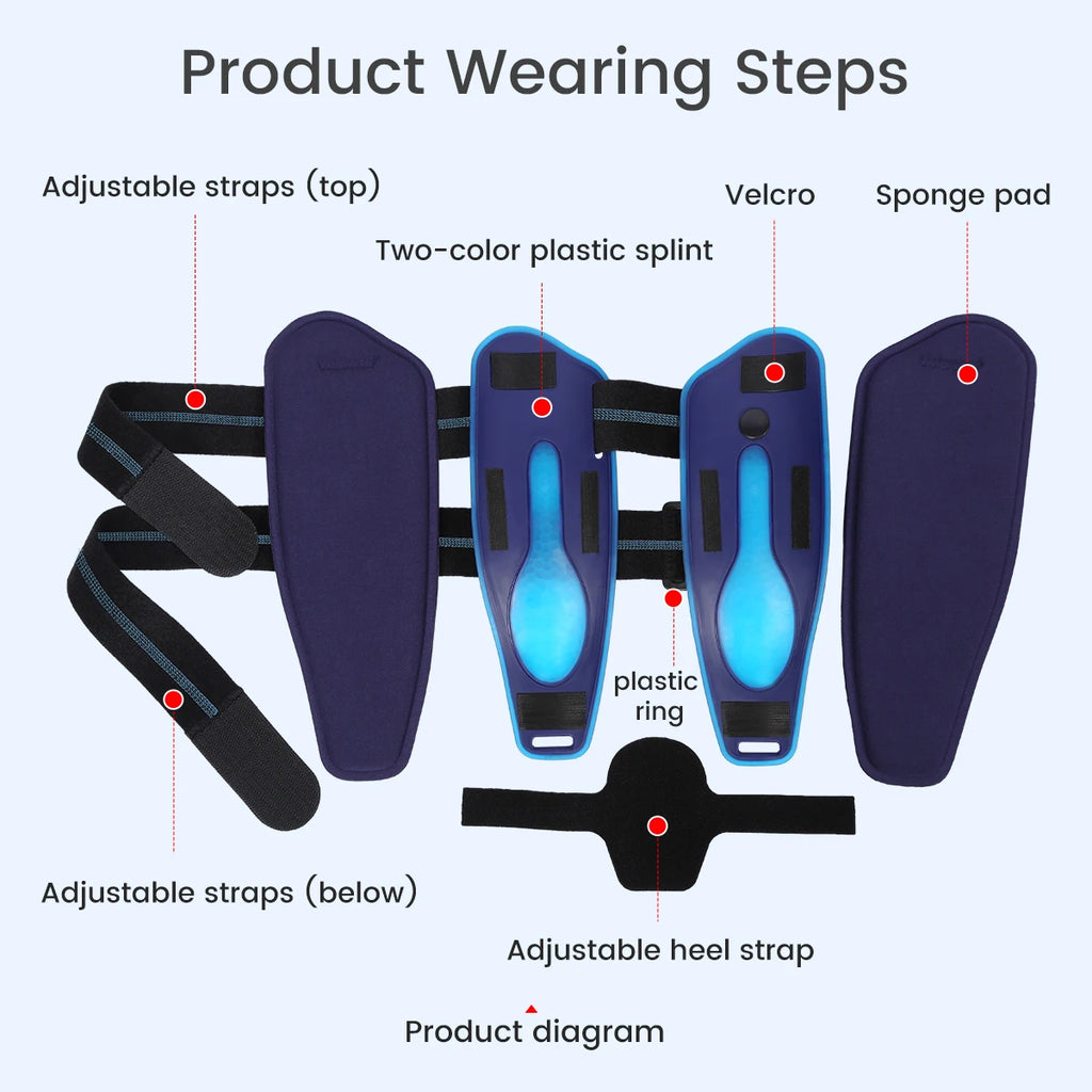 Noxwear - VELPEAU Ankle Splint Brace for Foot Support, Fracture and Sprain, Adjustable Stirrup Ankle Immobilizer, Two Models Can be Choose