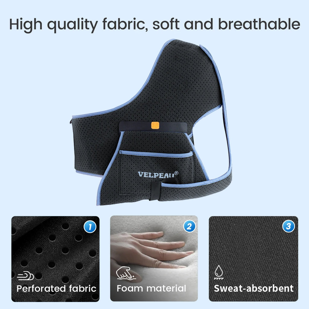 Noxwear - VELPEAU Shoulder Sling Breathable for Rotator Cuff Tear, Arm Fracture and Dislocation, Shoulder Immobilizer for Sleeping