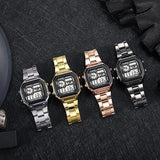 Noxwear - MAYZHISU Classic Men's Digital Watches Luxury Stainless Steel Strap Sport Watches Men Military Clock LED Sport Wristwatch