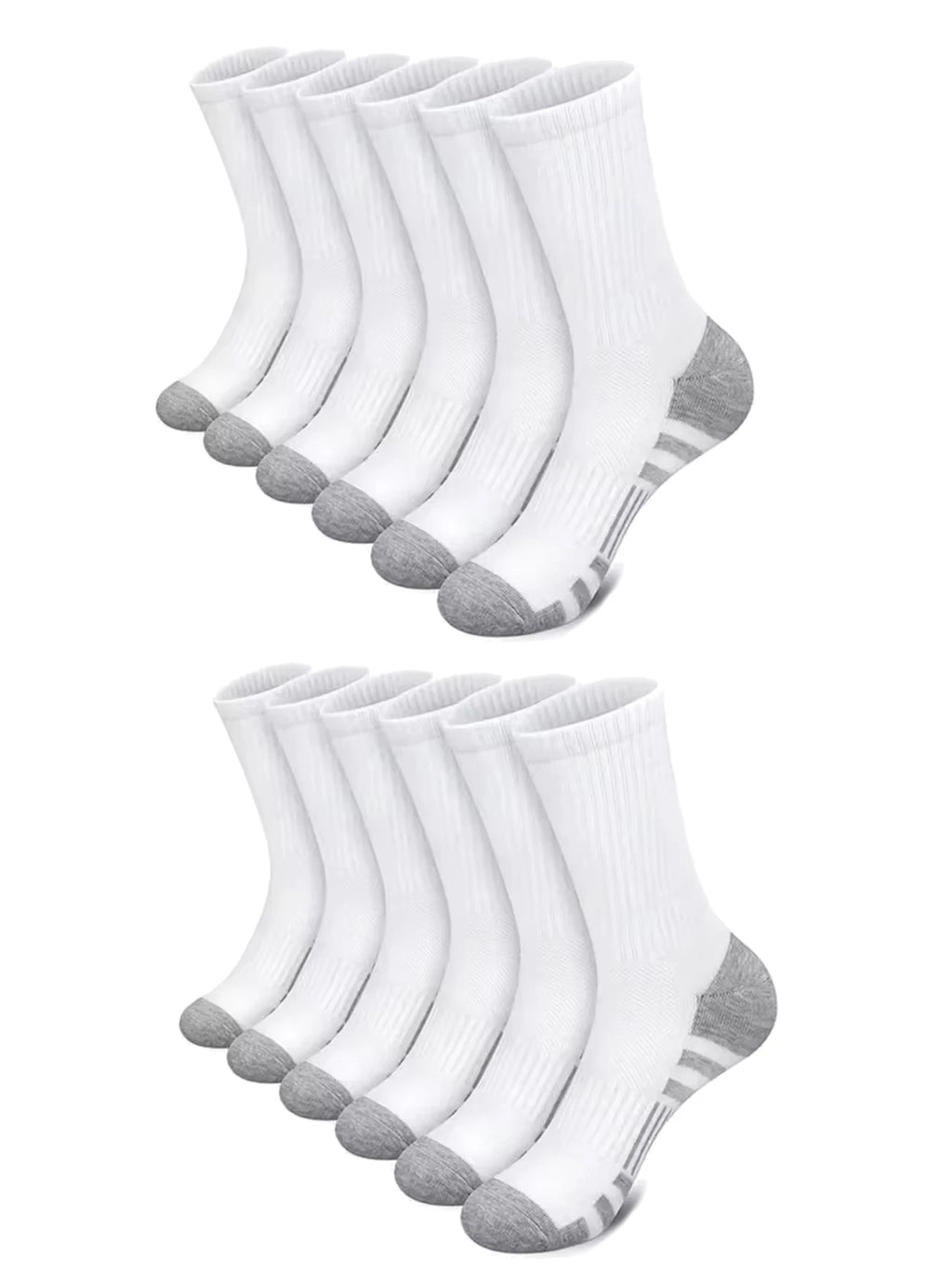 Noxwear - 12Pairs Men's Outdoor Gym Socks High Quality Comfortable Soft Ground-Gripping Football Large Size New Style