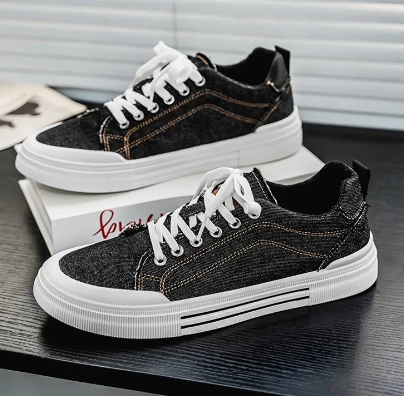 Noxwear - 2026 Trend Men's Casual Canvas Shoes Flats Shoe Hot Korean Style Men Board Shoes Lightweight  Breathable Walking Footwear Hombre