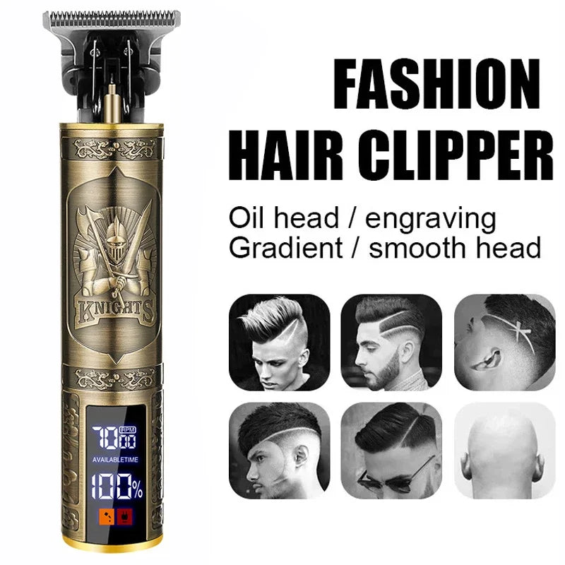 Noxwear - Vintage Hair Clipper Cordless Trimmer portable USB Fast Charging Hair Cutting Machine Electric Shaver Barber Professional Barber