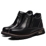 Noxwear - Steel toe cap boots waterproof non-slip work shoes for men women anti smash anti puncture leather construction site safety shoes