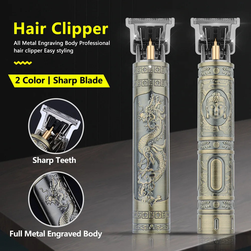 Noxwear - Retro T9 Original Haircutting Machine Set Jackets Trimmer Men's Electric Shaver Male Lence Pro Barber Shaver for Sensitive Areas