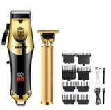 Noxwear - T9 Vintage Men's Electric Hair Clipper Beard Trimmer/Rechargeable Hair Cutting Machine With Nose Hair Trimmer Kit Boyfriend Gift