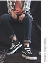 Noxwear - Spring New Shoes for Men Women Canvas Casual Shoes High Tops Flat Skateboard Vulcanized Shoes Lovers Cool Lace-up Sneaker